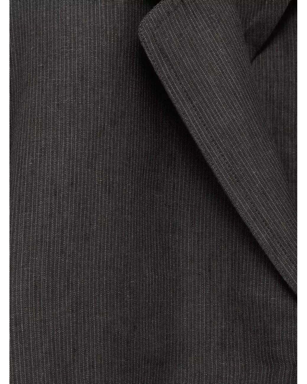 Jacquemus Black Linen Single Breasted Blazer for men