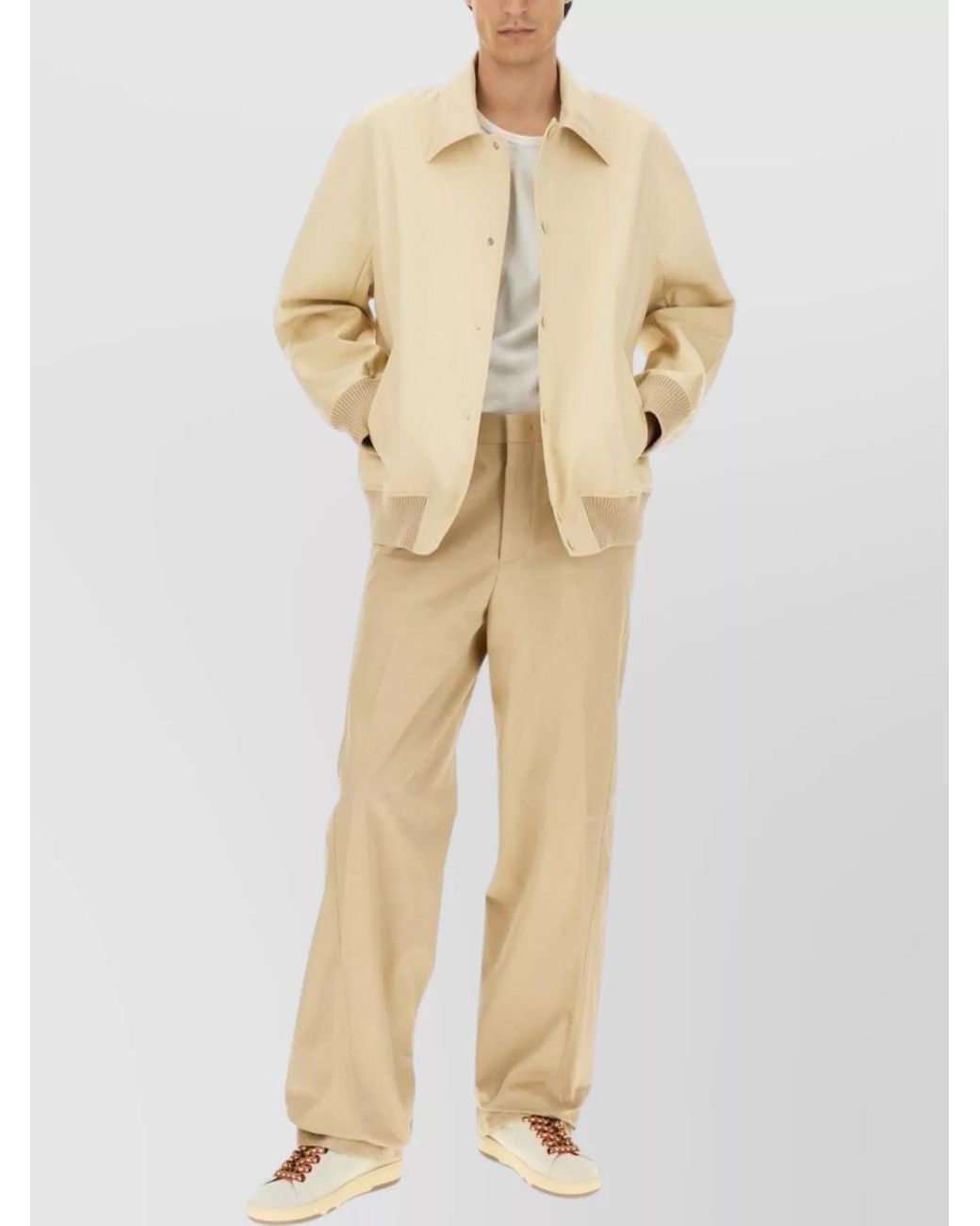 Lanvin Natural Oversized Cotton Lightweight Jacket for men