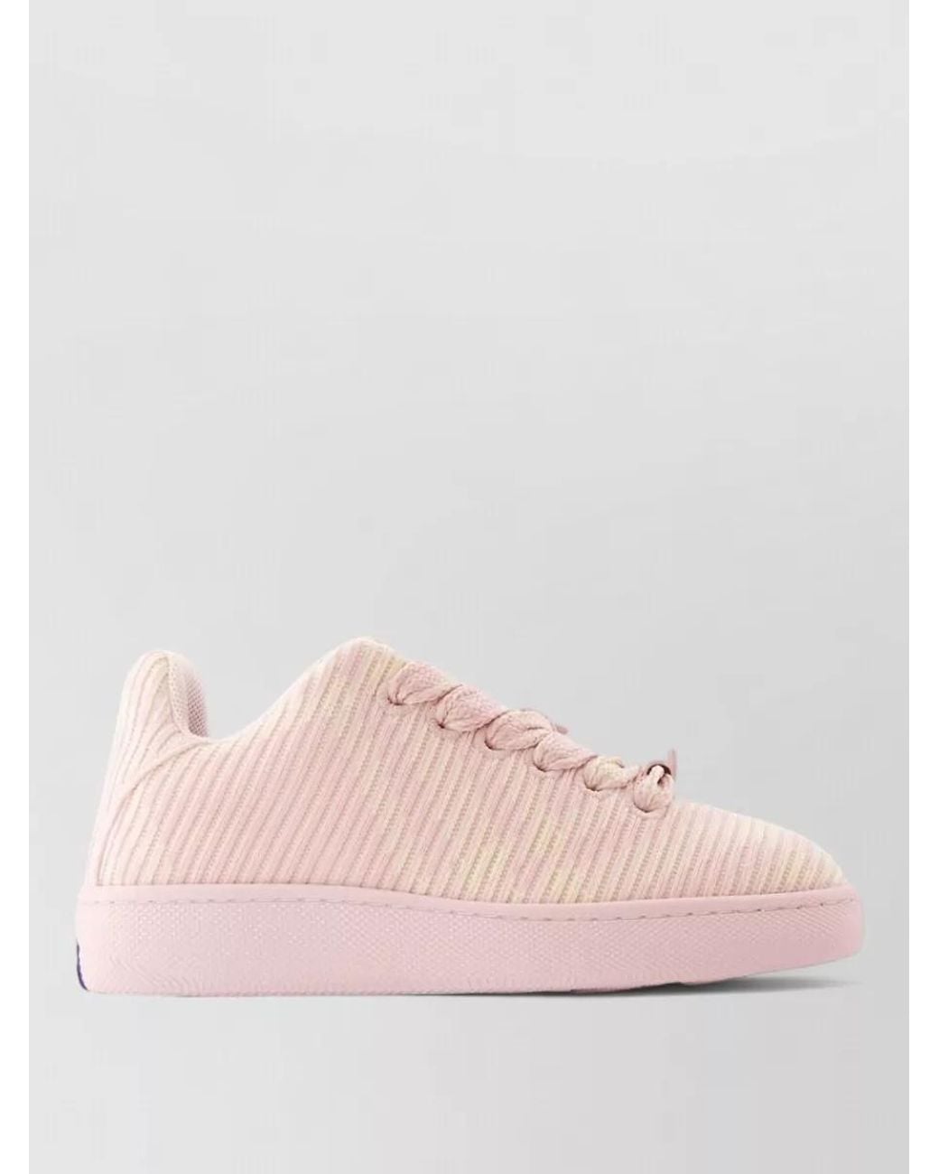 Burberry Pink Calfskin Low-Top Sneakers