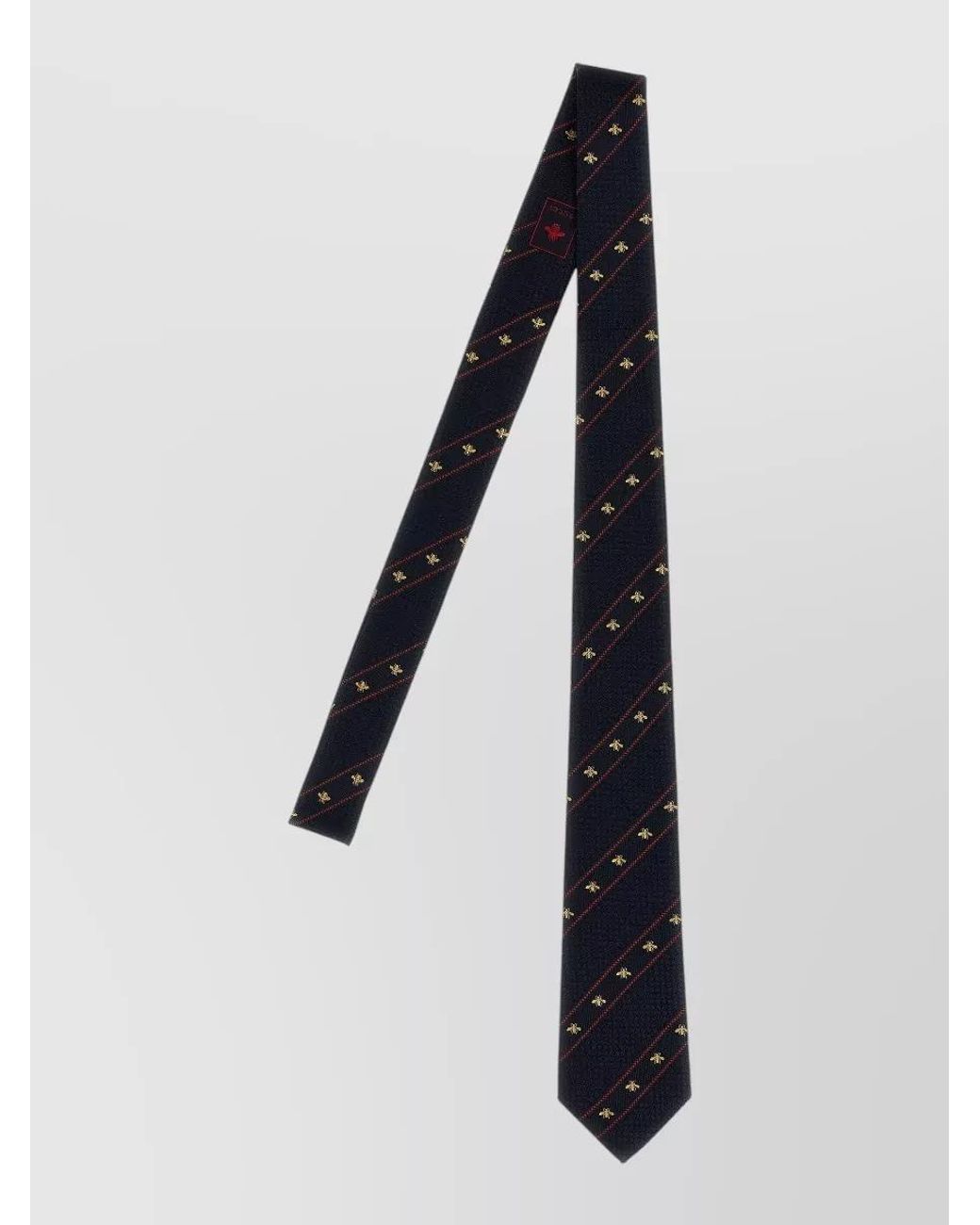 Gucci Black Silk Striped Tie for men