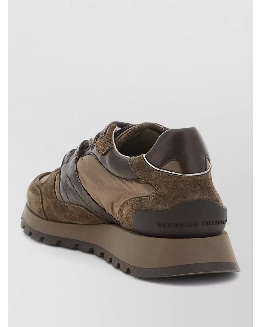 Brunello Cucinelli Brown Calfskin Athletic Sneakers