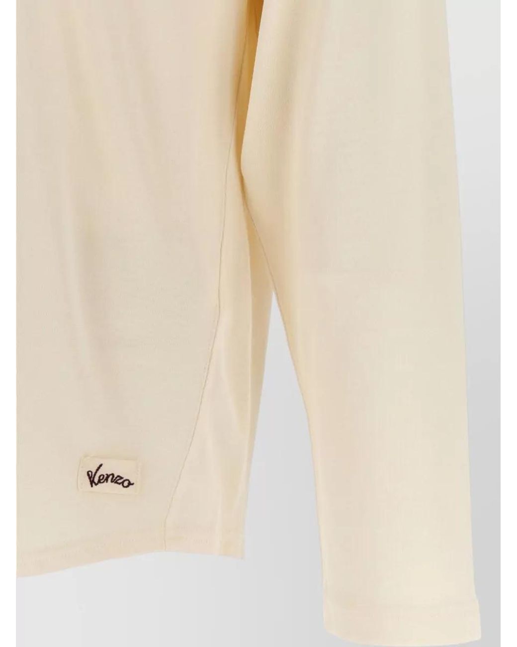 KENZO Natural Ribbed Long-Sleeve T-Shirt for men