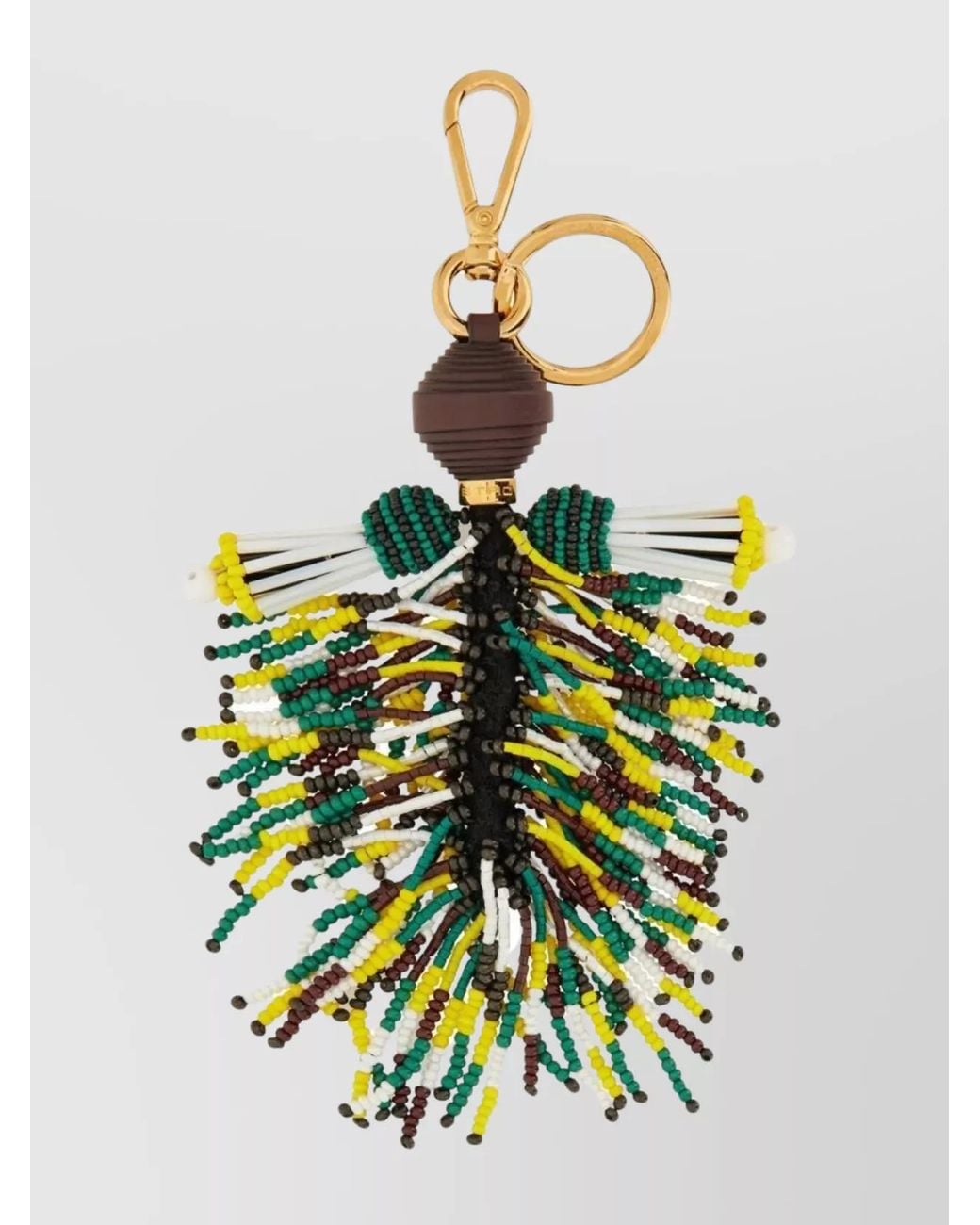 Etro White Glass Resin Keyring