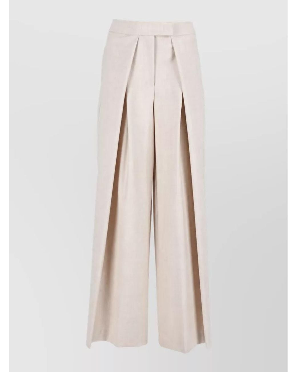 Nude Natural Wide-Leg Trousers