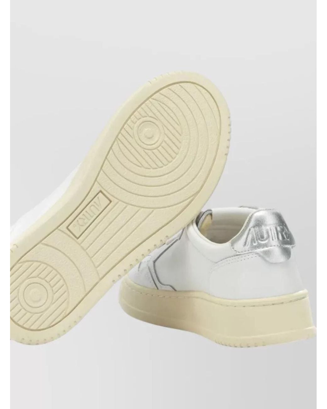 Autry Natural Leather Low-Top Lace-Up Sneakers