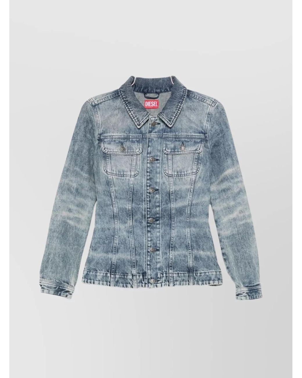 DIESEL Blue Single-Breasted Fitted Jacket