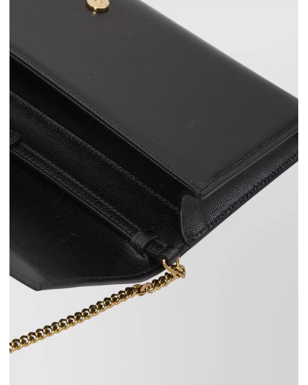 Saint Laurent Black Kate Leather Clutch Bag
