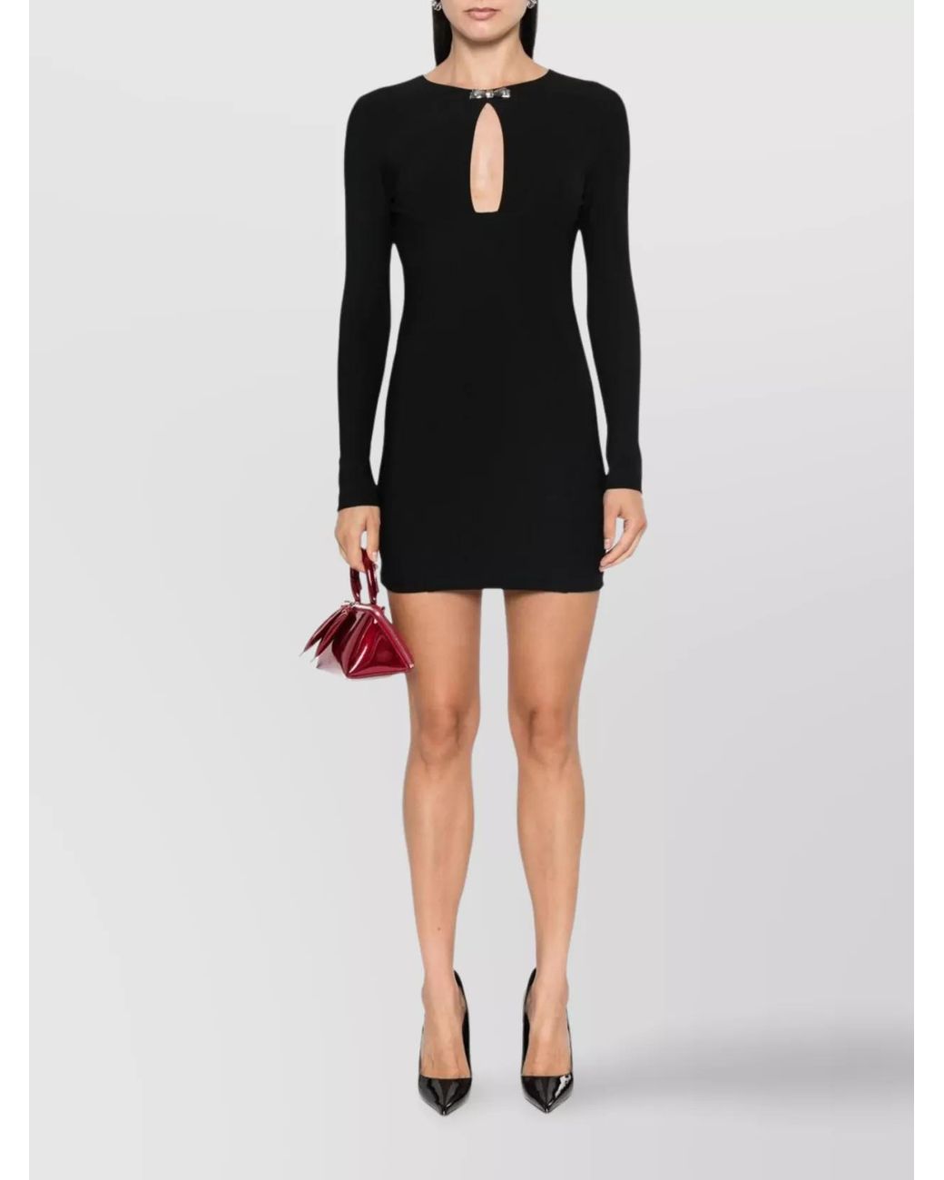Blumarine Black Cutout Mini Dress