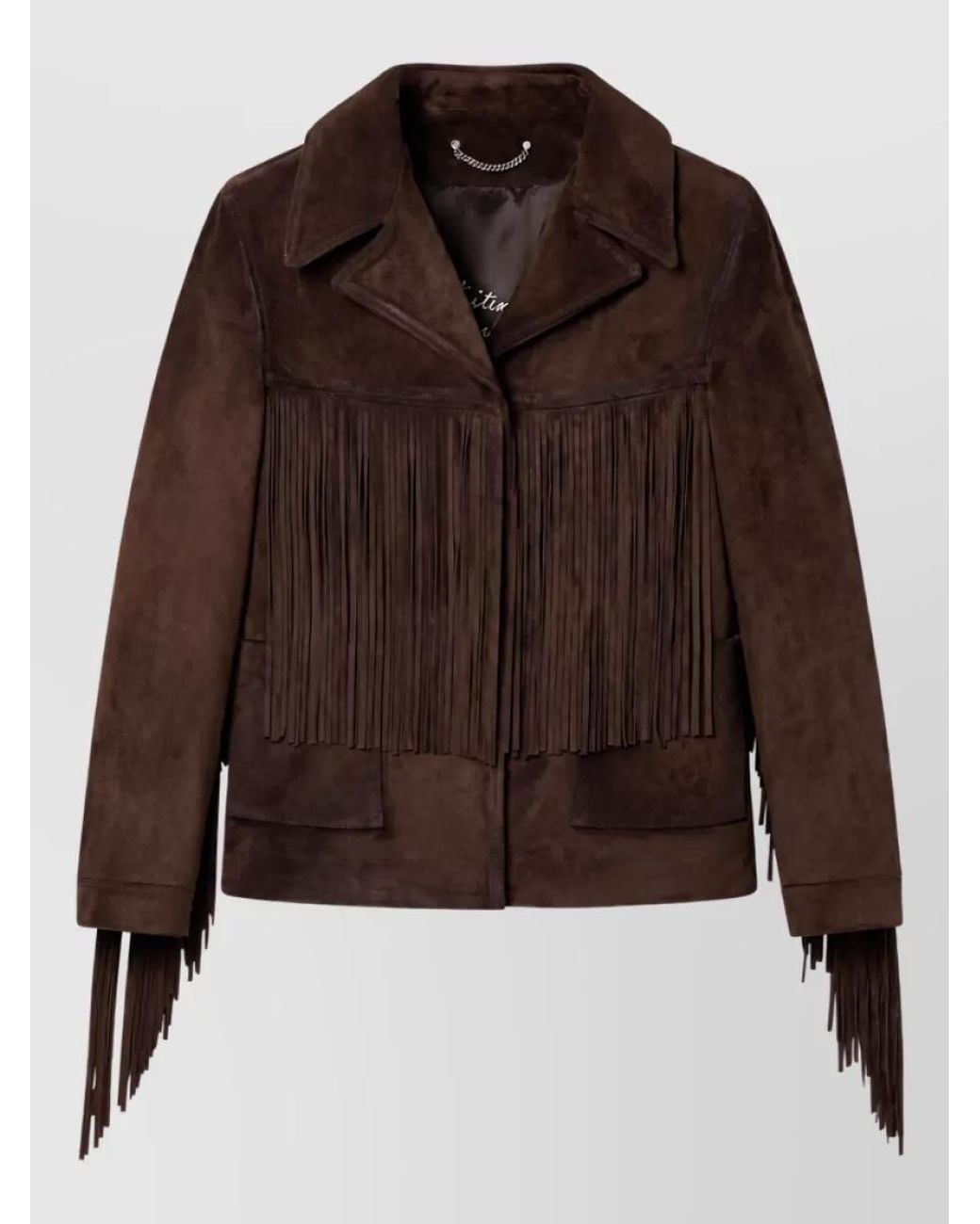 Golden Goose Deluxe Brand Brown Leather Single-Breasted Coat