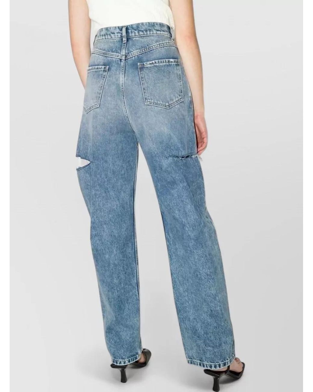 Maison Margiela Blue Denim High-Rise Straight-Leg Trousers