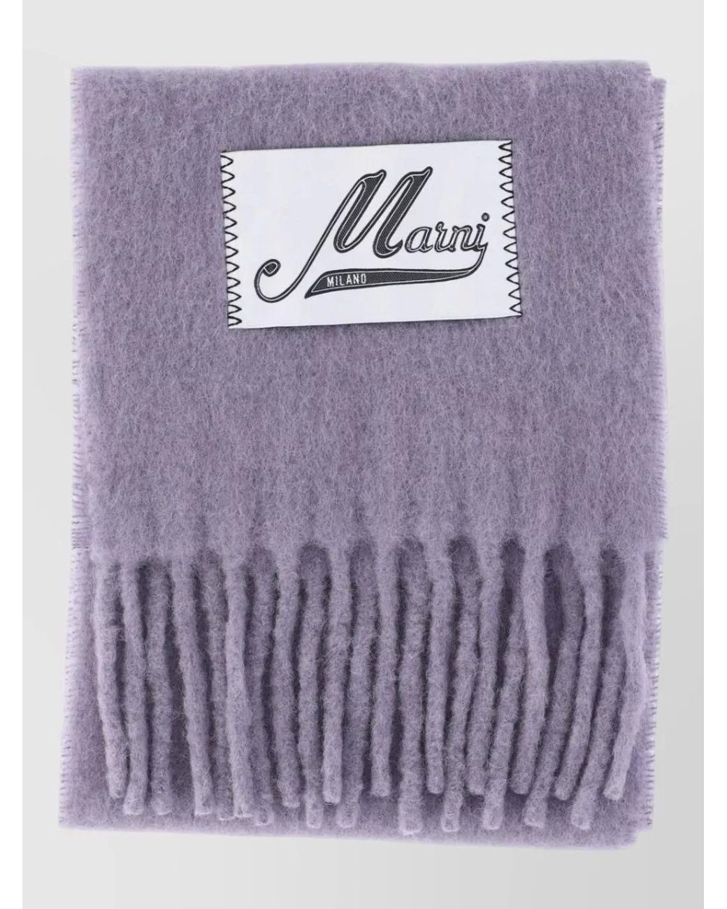 Marni Purple Alpaca-Blend Scarf