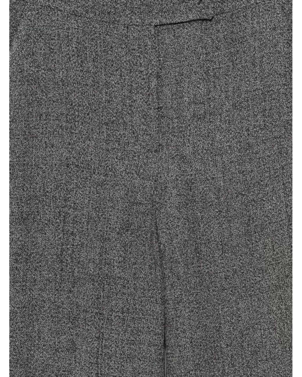 Emporio Armani Gray Wide-Leg Trousers