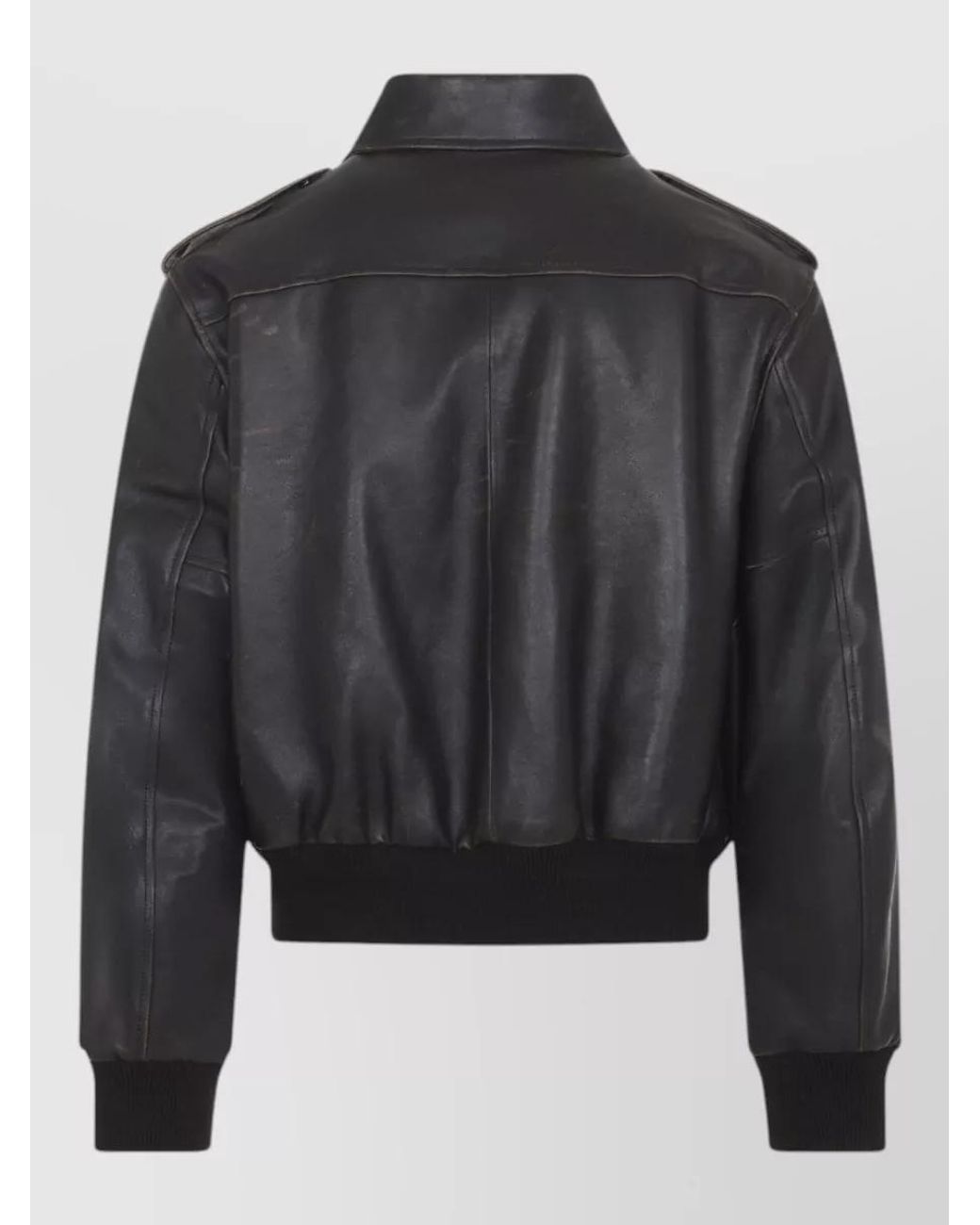 Jil Sander Black Leather Blouson for men