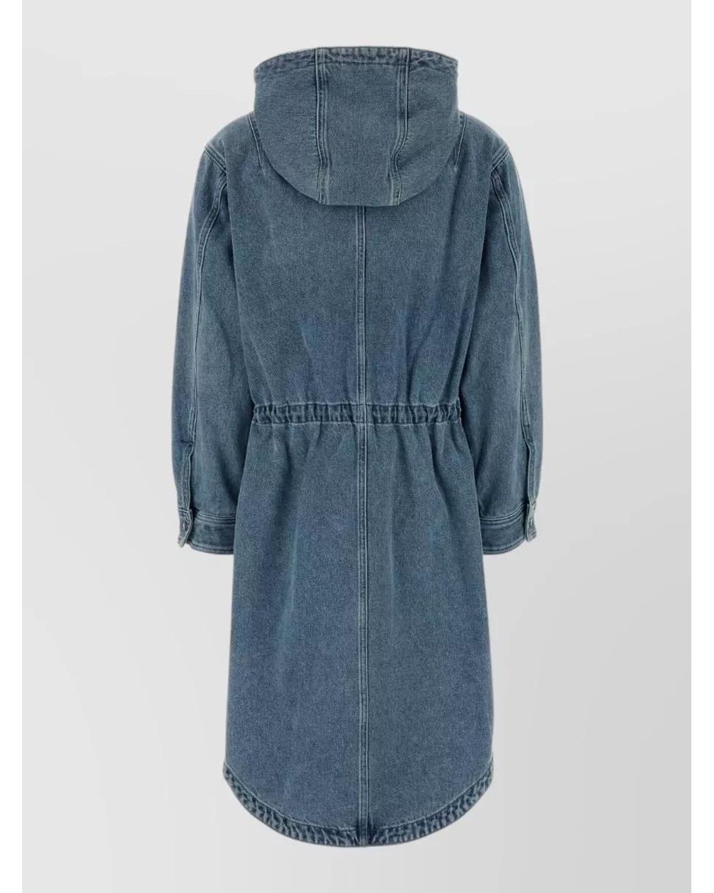Michael Kors Blue Denim Parka Coat