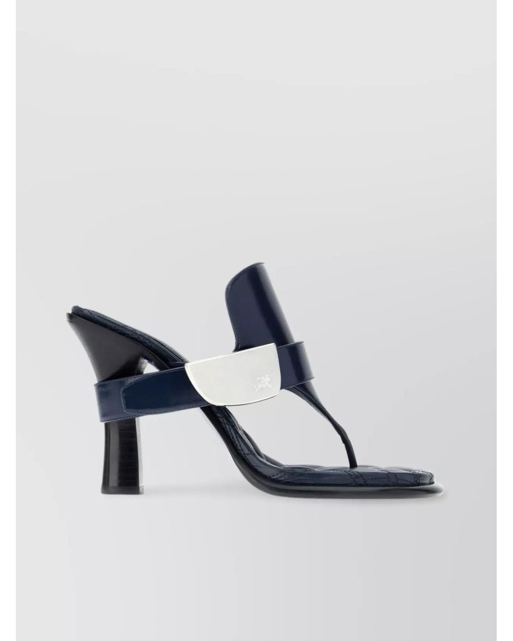 Burberry Blue Leather Thong Sandals