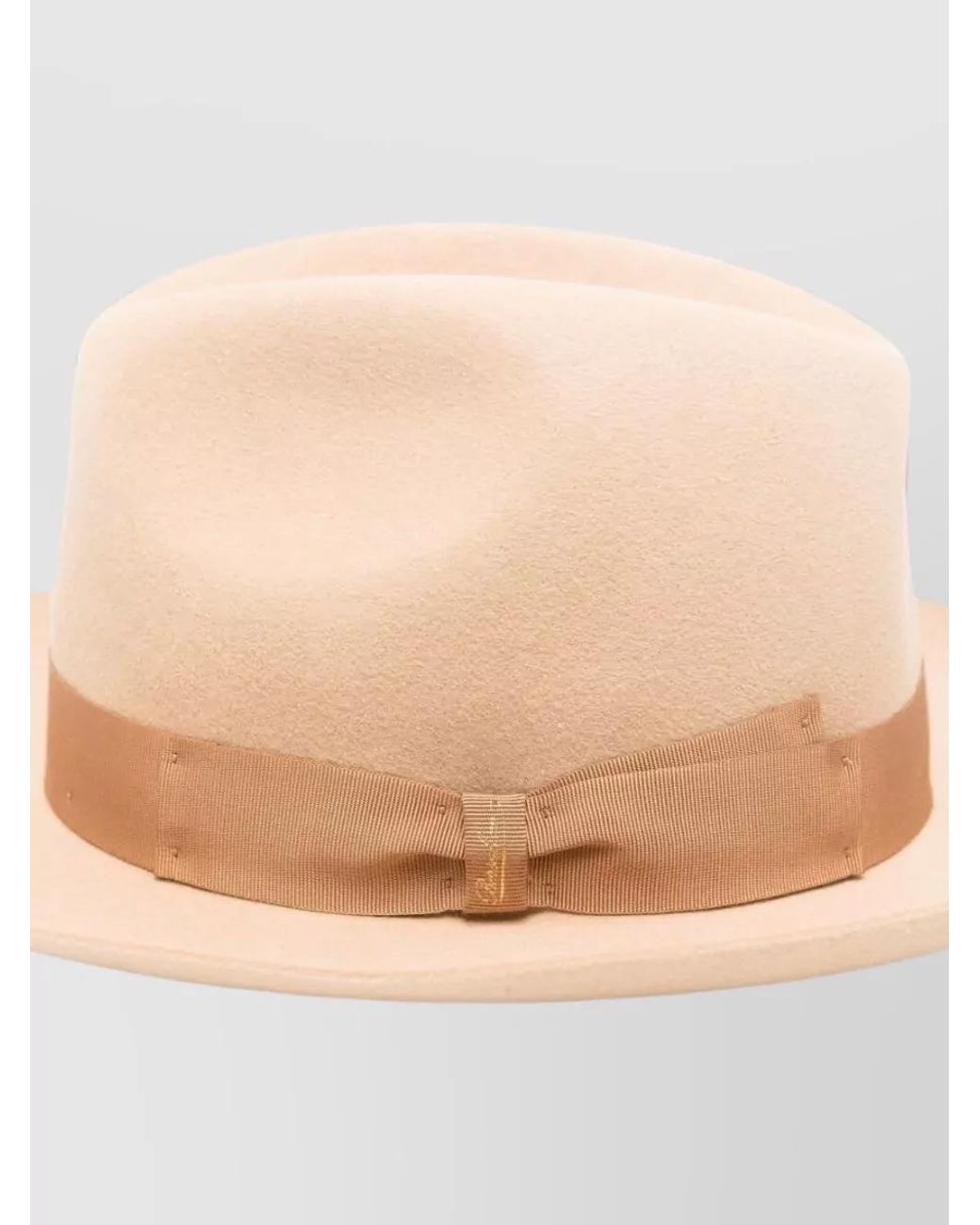 Borsalino Natural Wool Fedora Hat for men