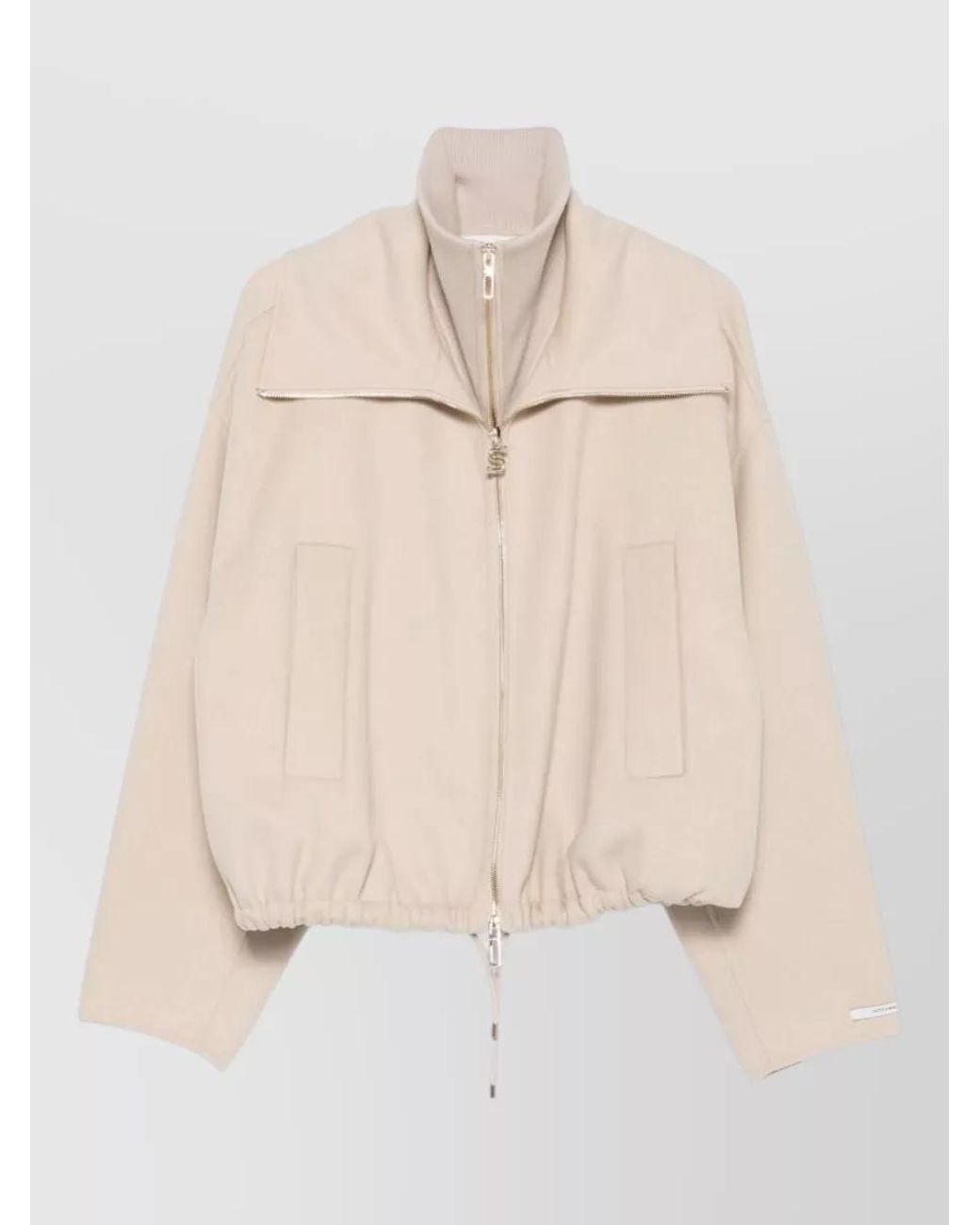 Sportmax Natural Virgin Wool Oversized Coat