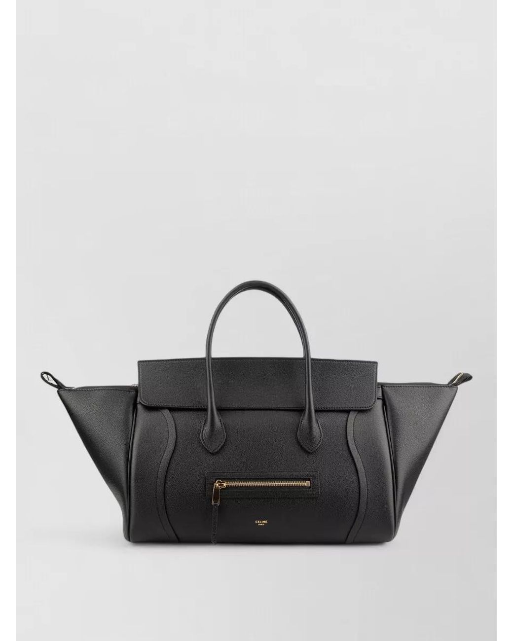 Céline Black Leather Medium Tote Bag