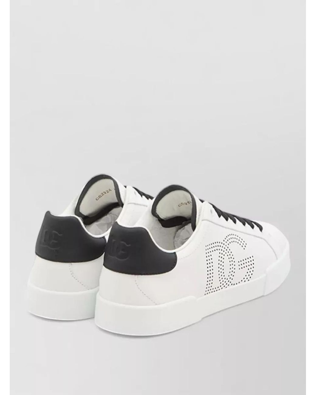 Dolce & Gabbana White Leather Low-Top Sneakers for men