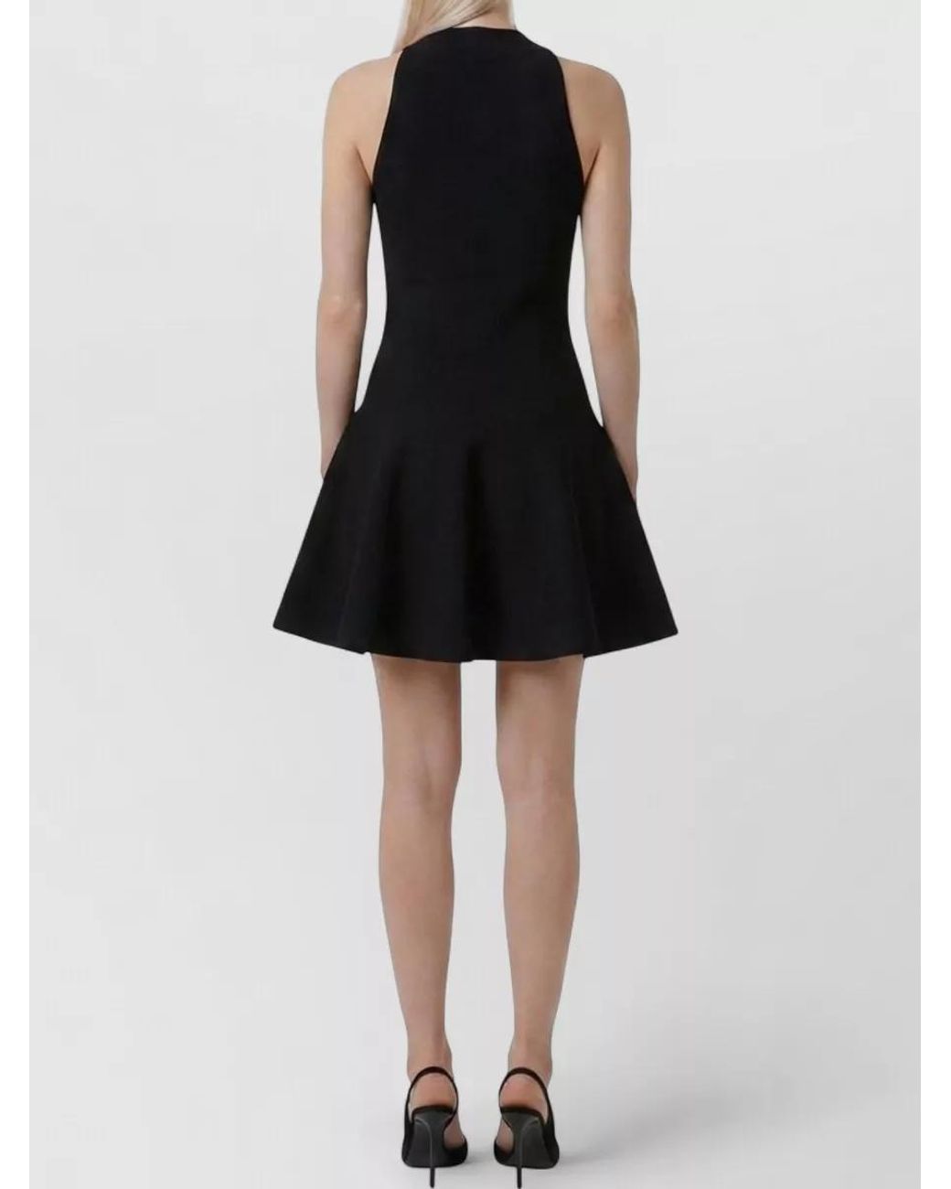 Alaïa Black Silk Sleeveless Cross-Front Mini Dress