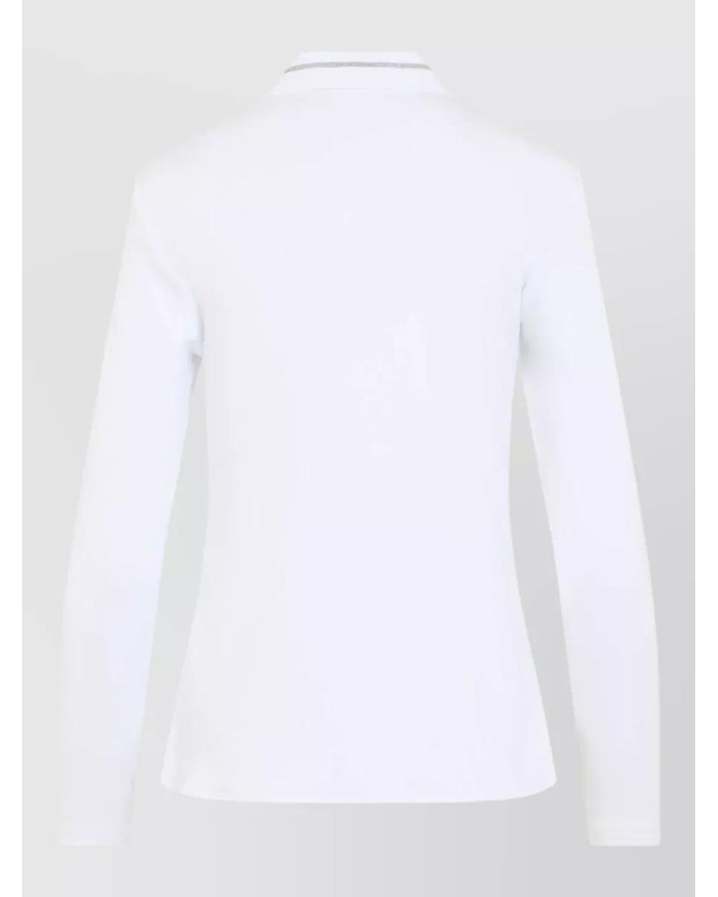 Peserico White Cotton Long-Sleeve Shirt