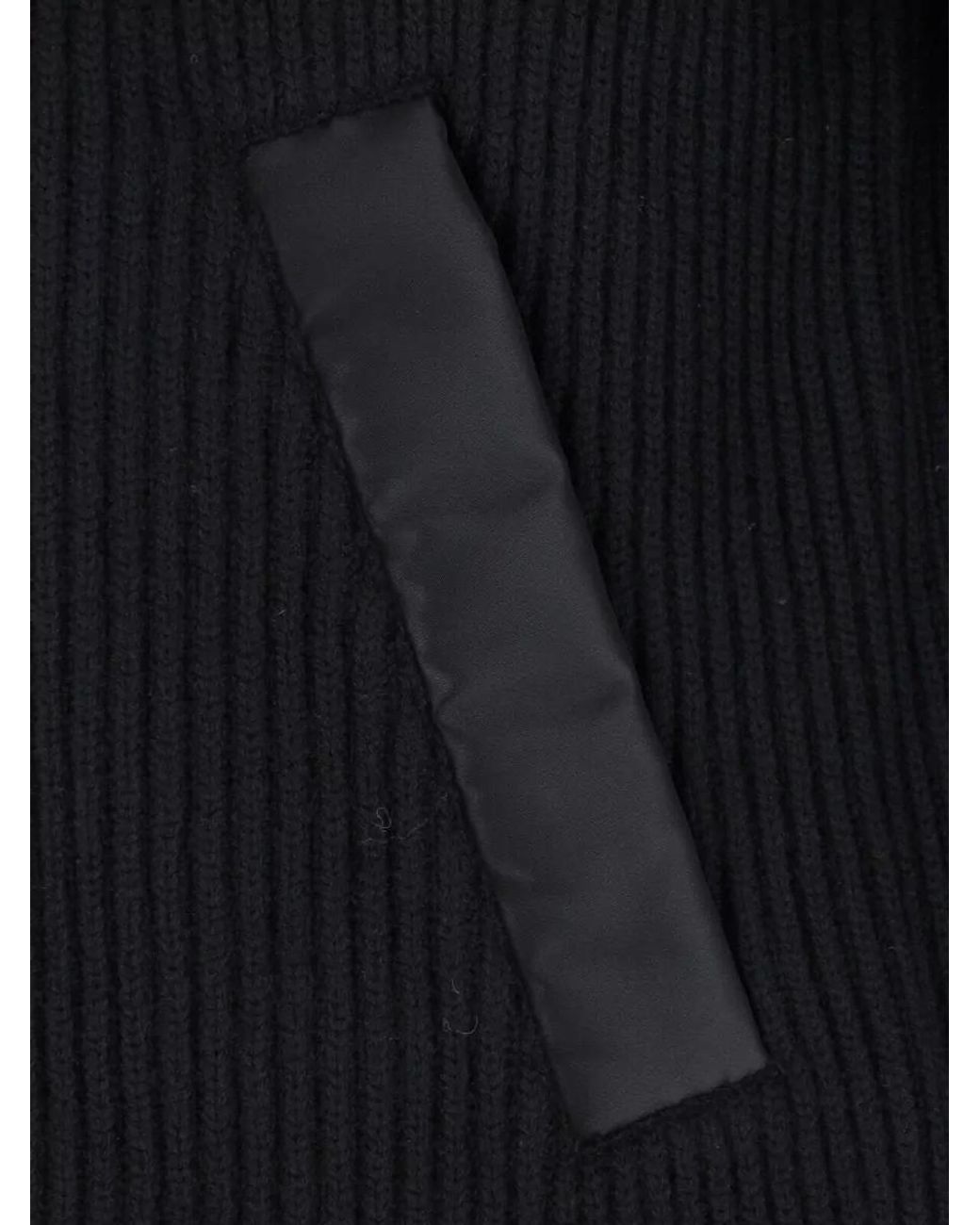 Sacai Black Wool Crewneck Jumper for men