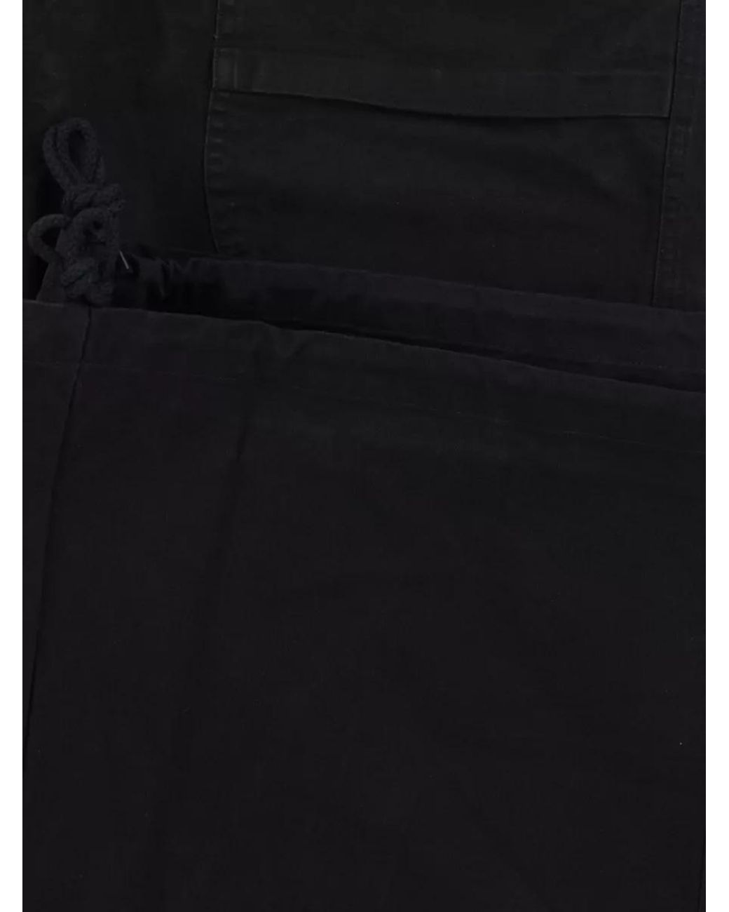 Entire studios Black Organic Cotton Straight-Leg Trousers for men