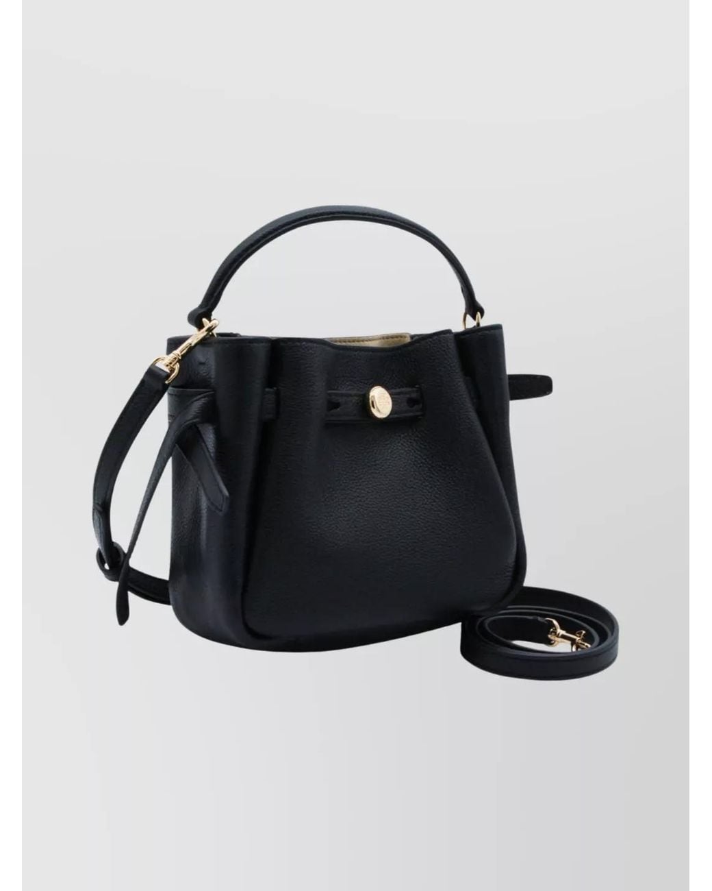 Tory Burch Black Romy Mini Leather Bucket Bag