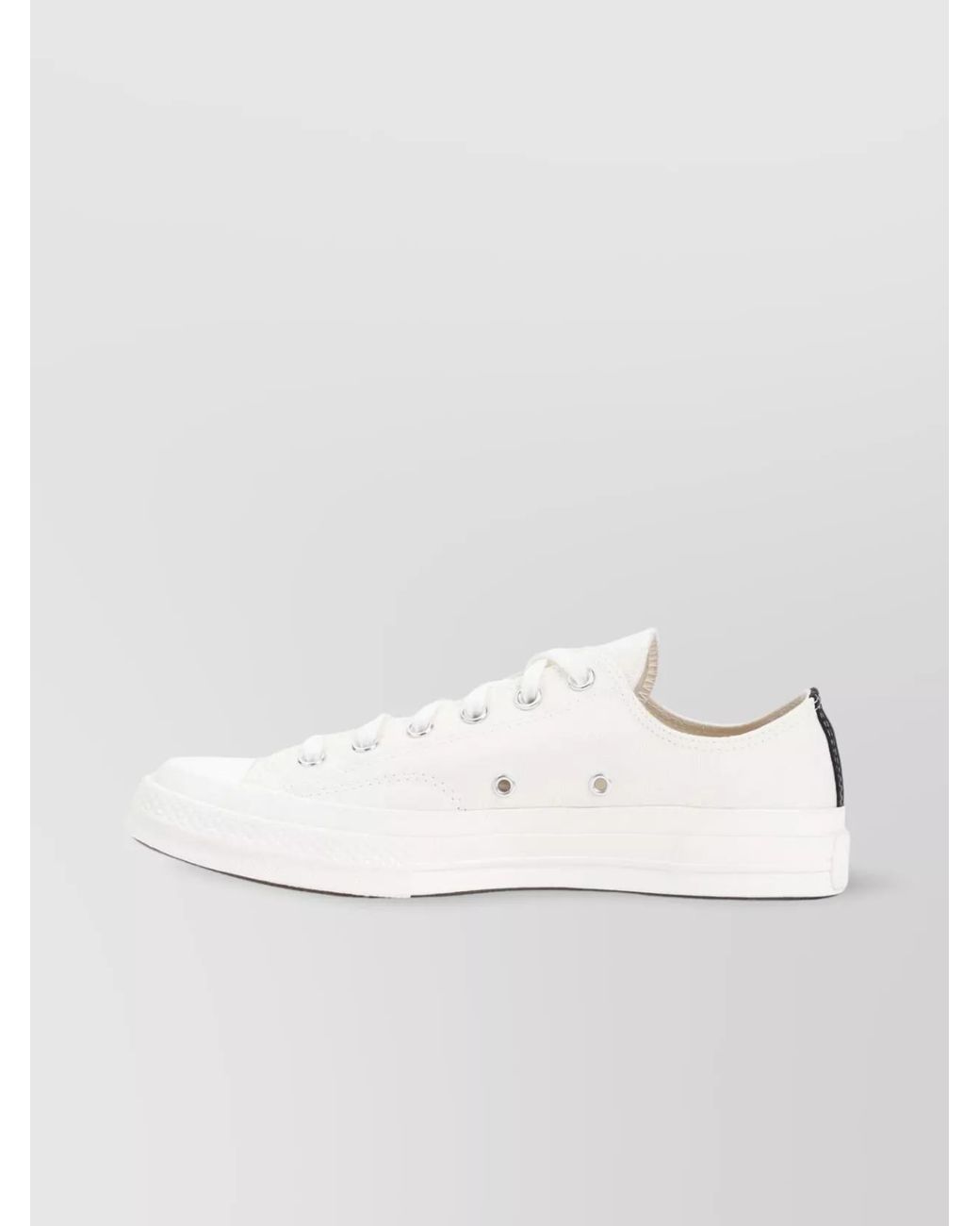 COMME DES GARÇONS PLAY White Cotton Low-Top Sneakers