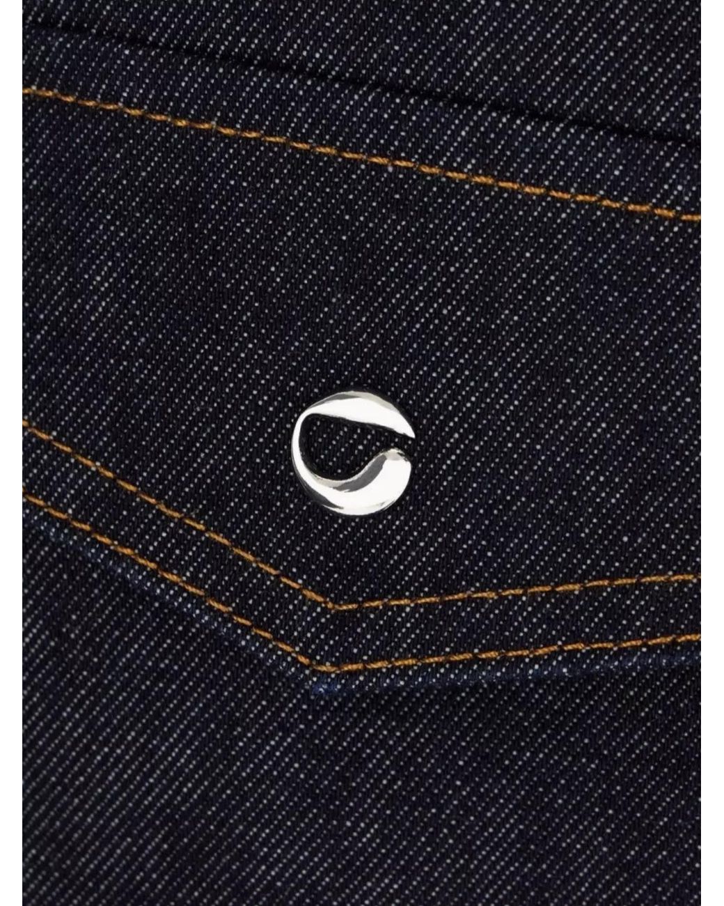 Coperni Blue Denim Fitted Skirt
