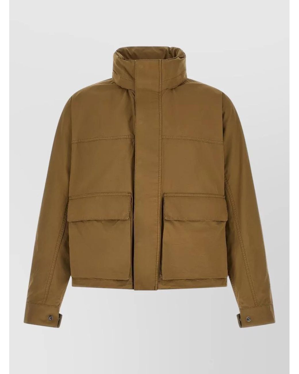 Lemaire Natural Cotton Hooded Padded Coat for men