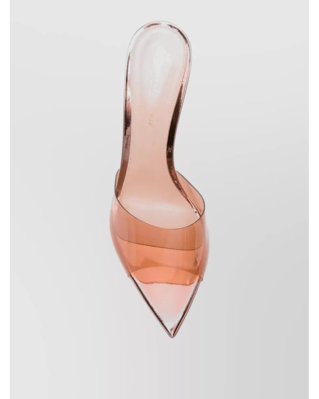 Gianvito Rossi Pink Plexi Pointed-Toe Pumps