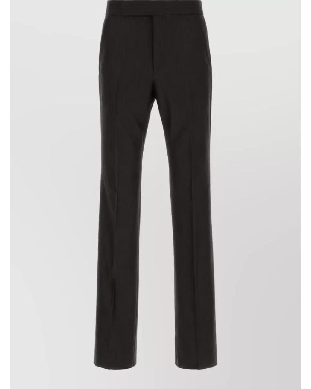 Tom Ford Black Wool Tailored Trousers for men