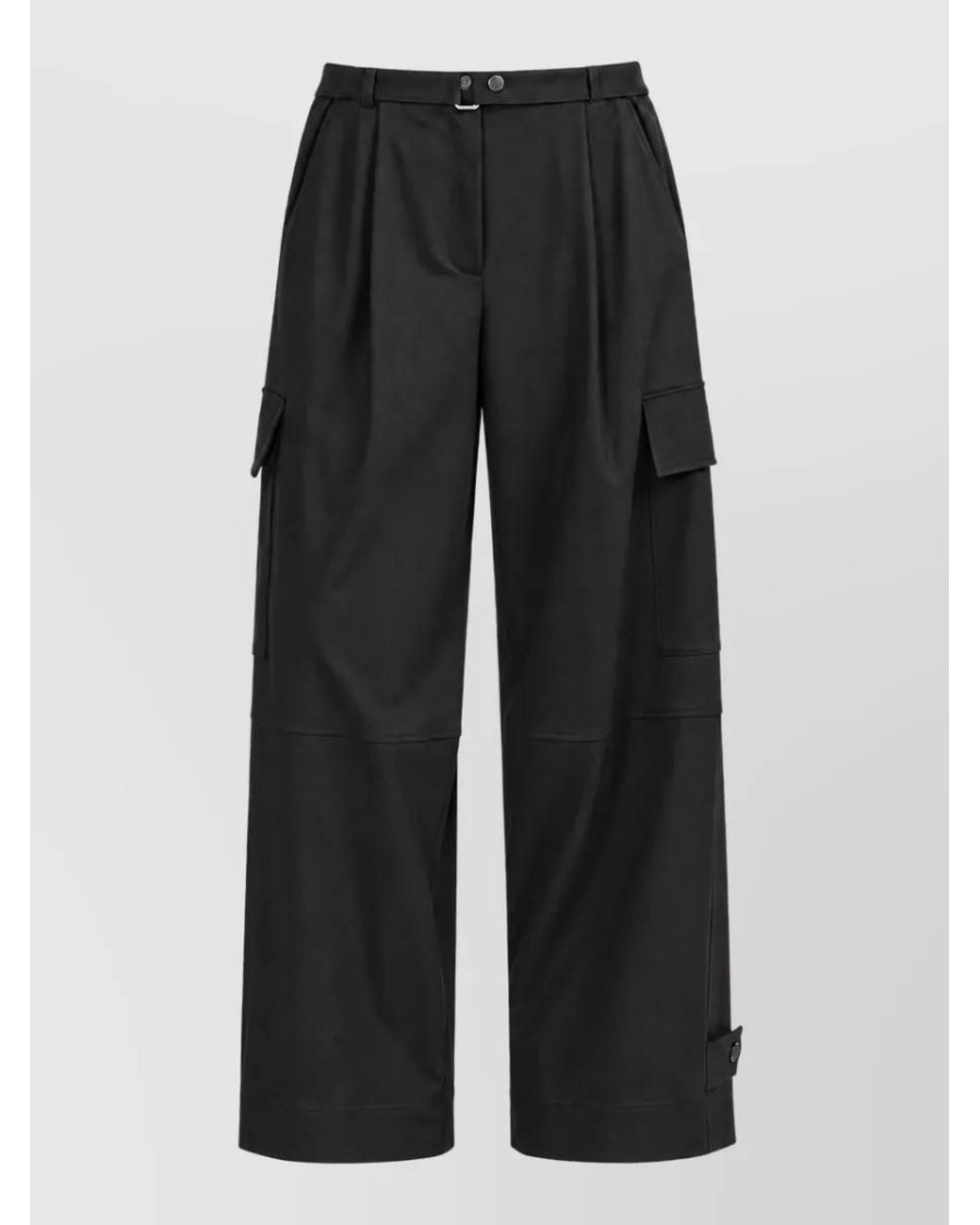 P.A.R.O.S.H. Black Wide-Leg Trousers
