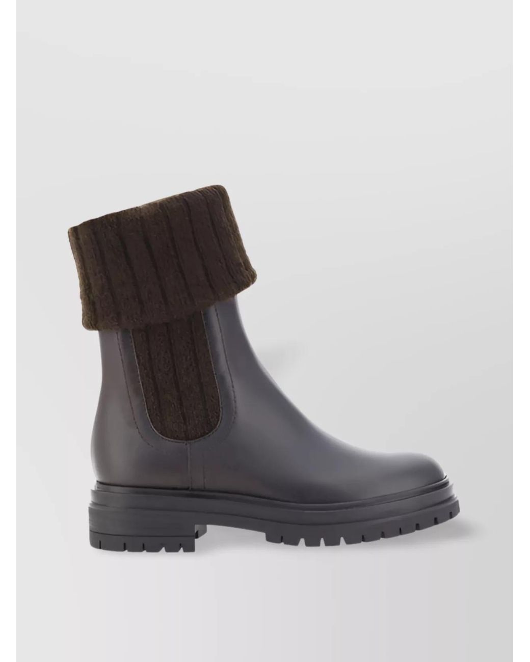 Gianvito Rossi Black Leather Ankle Chelsea Boots