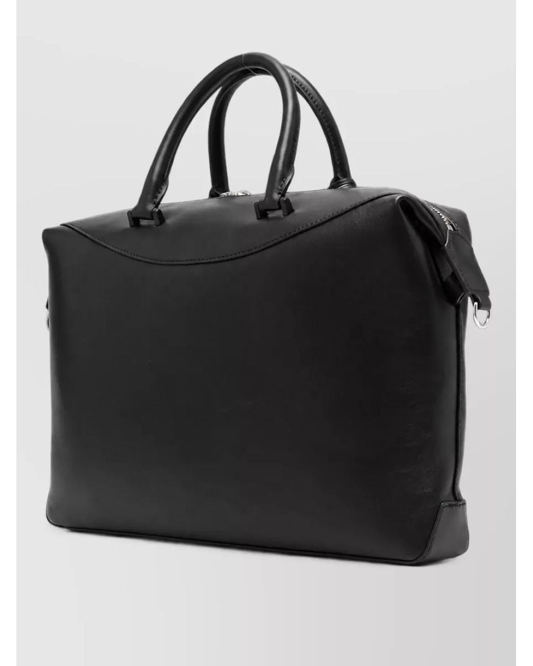 Paul Smith Black Leather Duffle Bag for men