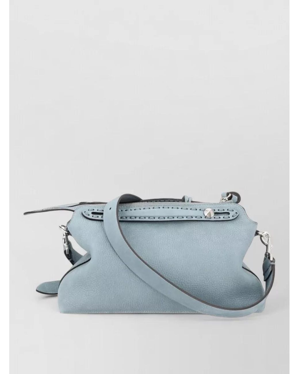 Fendi Blue By The Way Leather Shoulder Bag