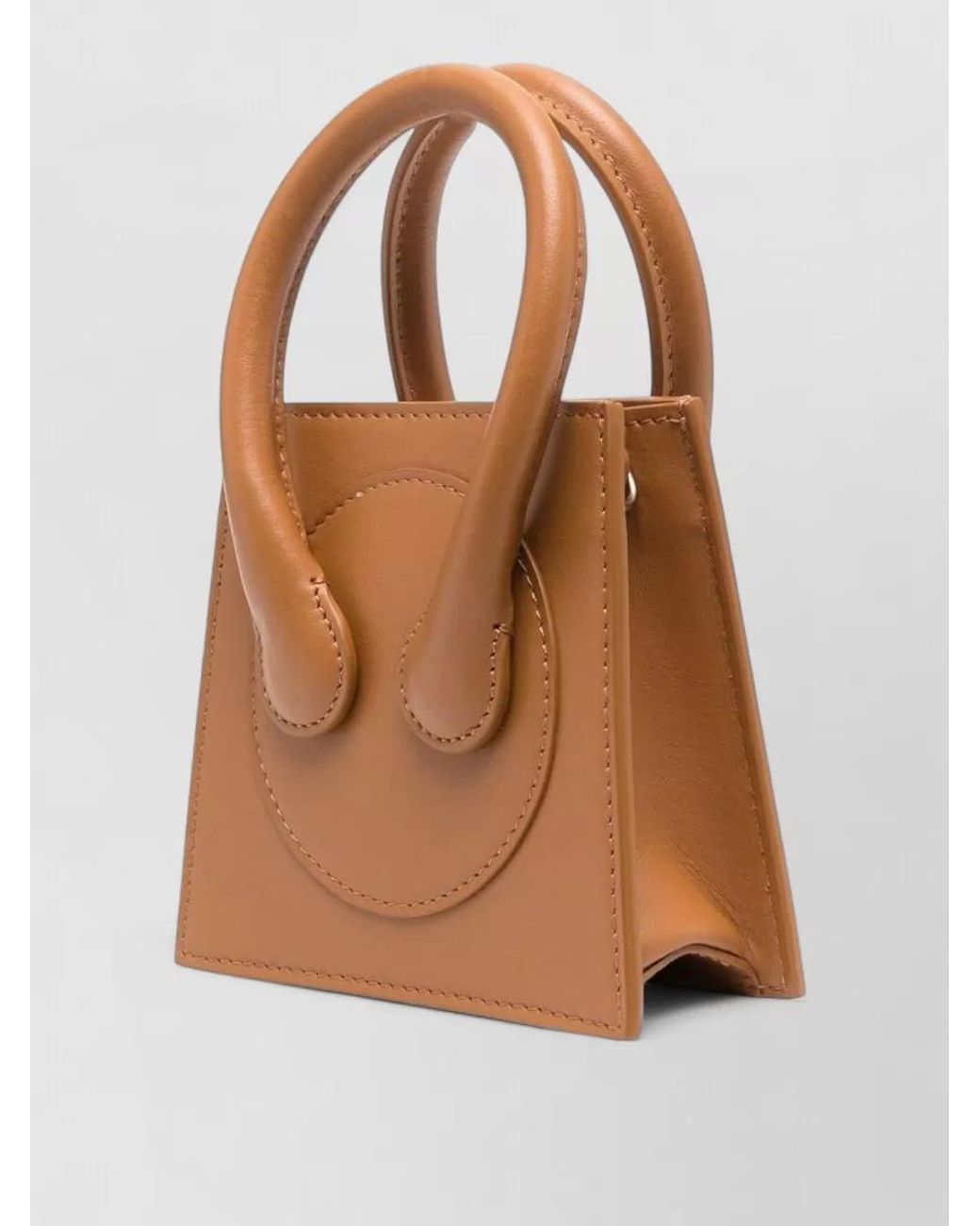 AZ FACTORY Brown Leather Mini Crossbody Bag