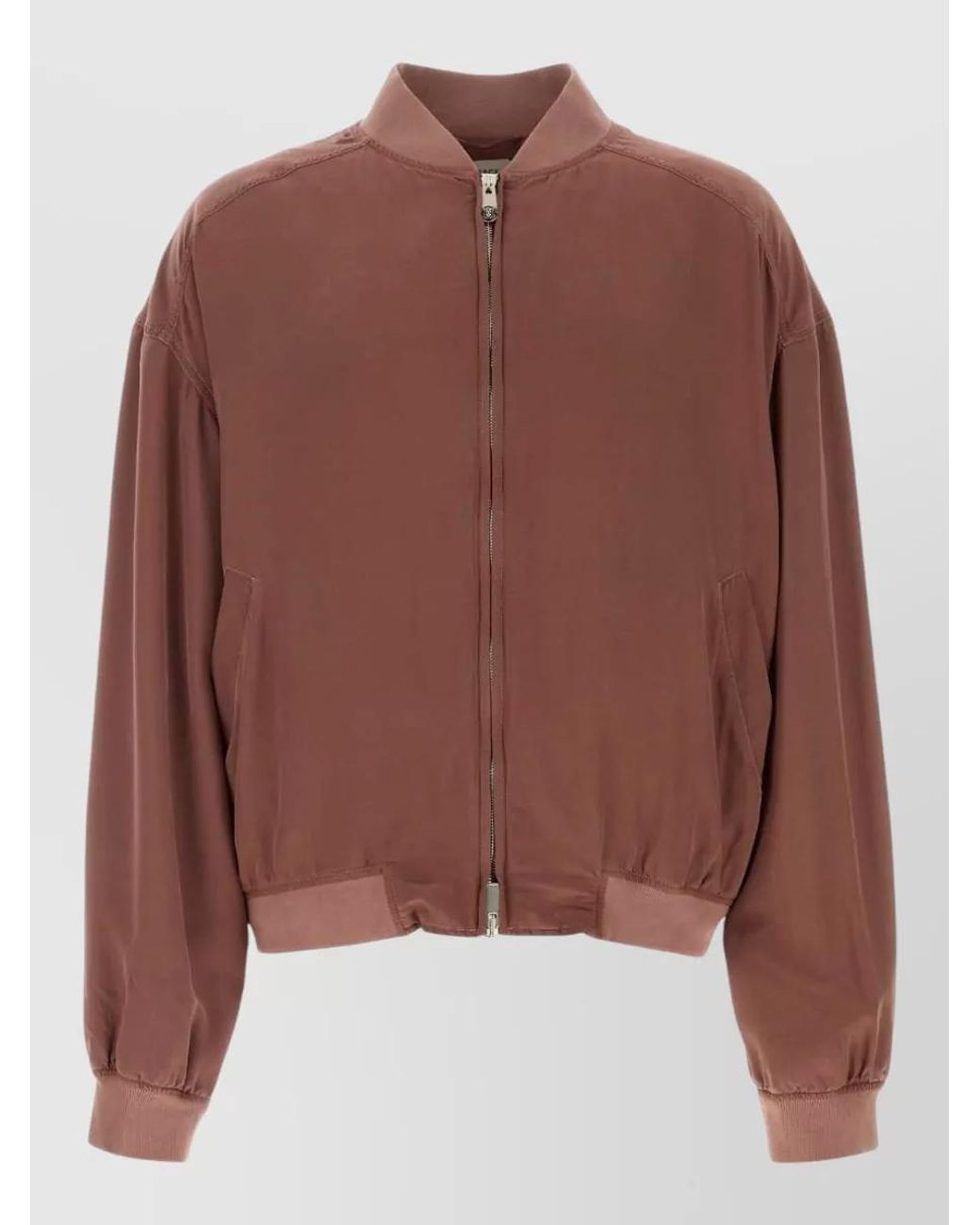 Versace Brown Silk Oversized Bomber Jacket for men