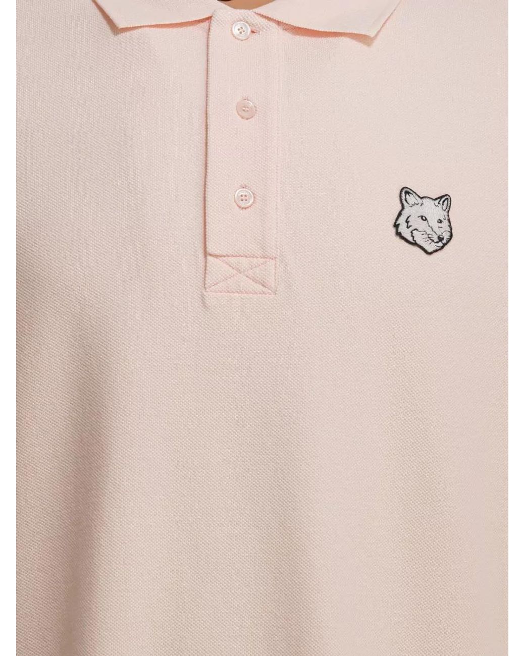 Maison Kitsuné Natural Cotton Polo Shirt for men