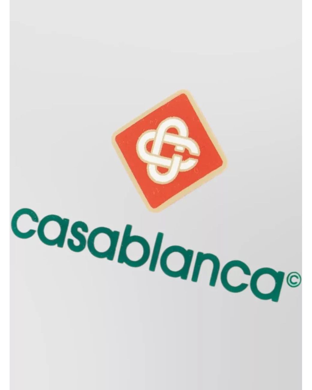 Casablanca White Cotton Logo Print Short Sleeve T-Shirt for men