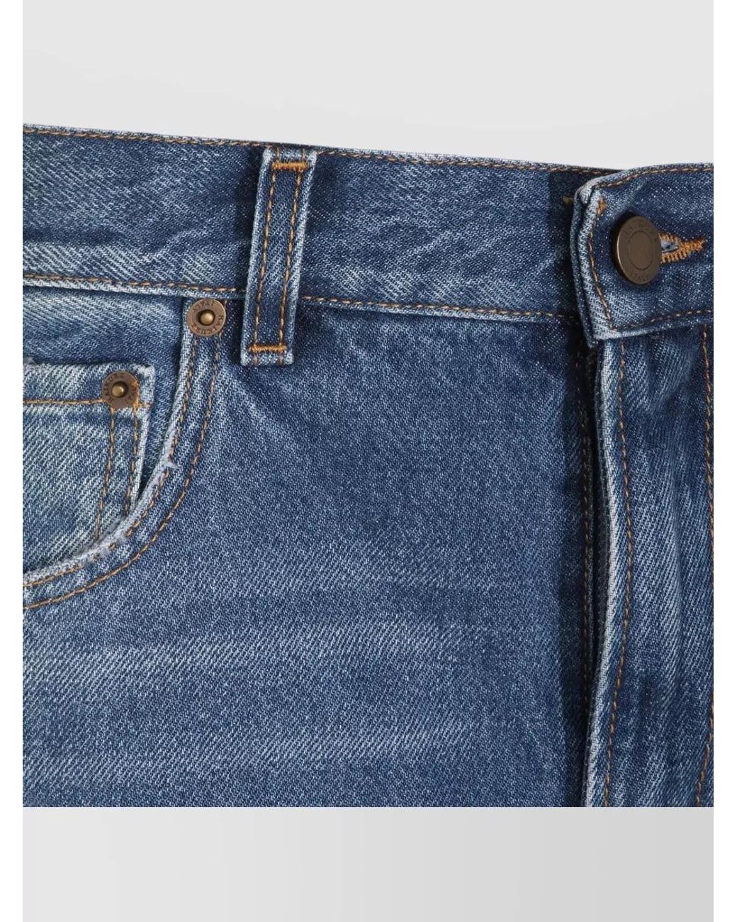 Haikure Blue Denim Relaxed Straight-Leg Jeans