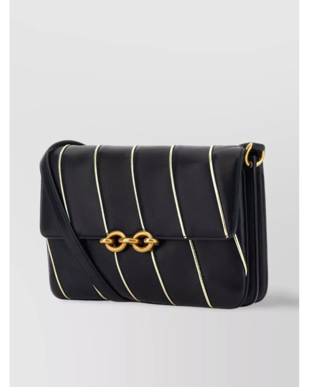 Saint Laurent Blue Le Maillon Leather Shoulder Bag