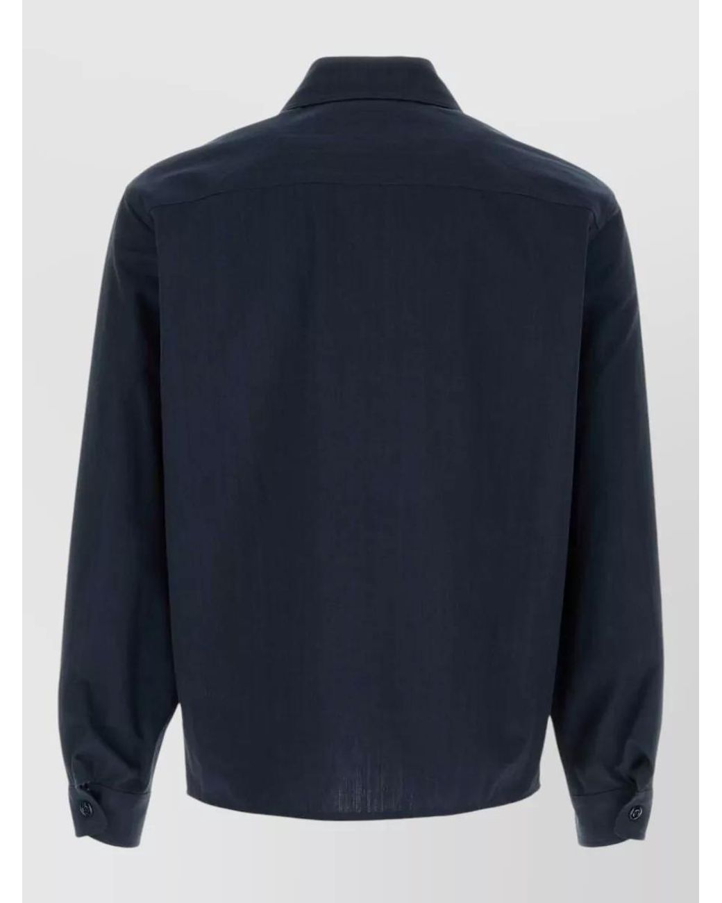 KENZO Blue Cotton Shirt Jacket for men