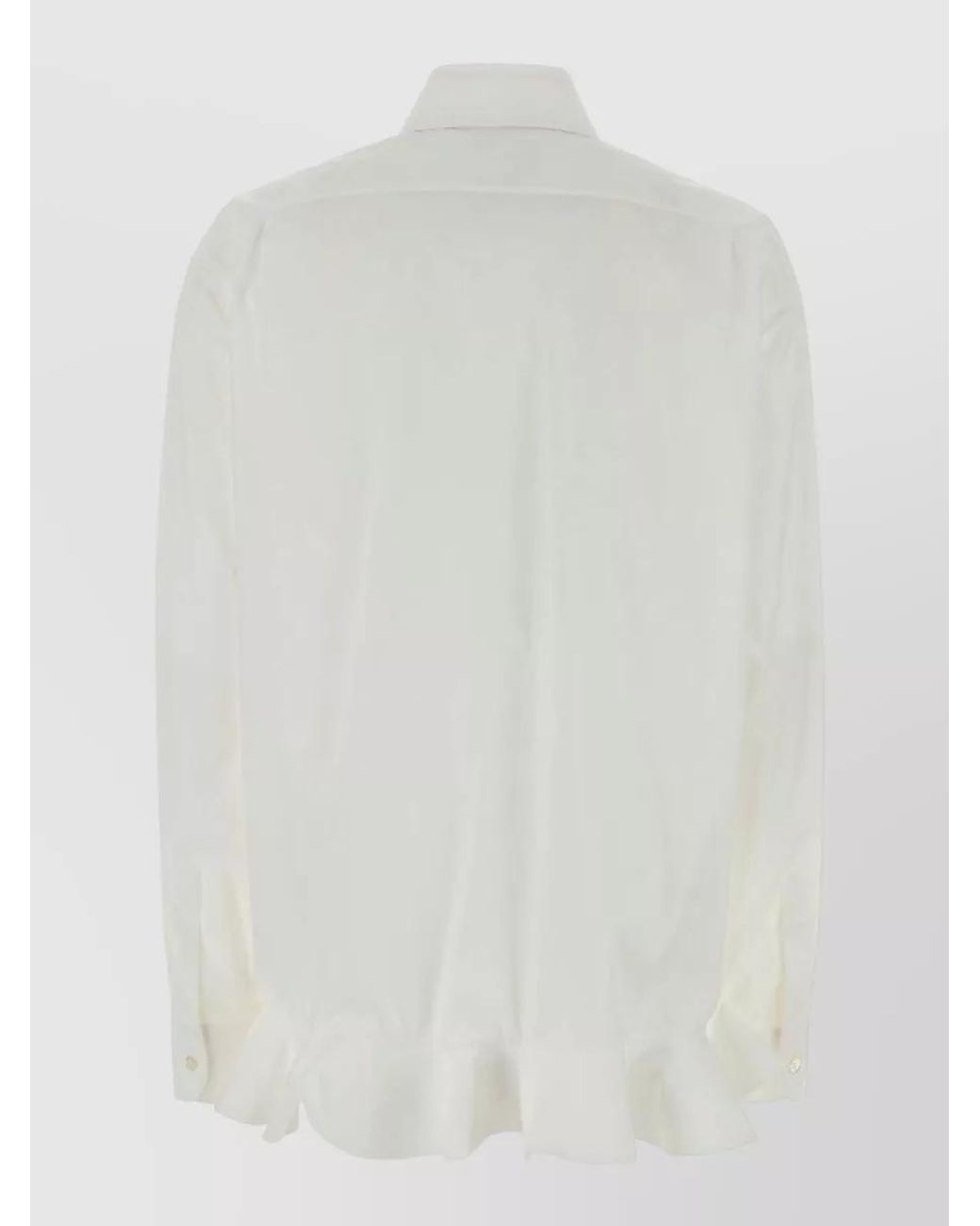 Moschino White Stretch Poplin Shirt for men