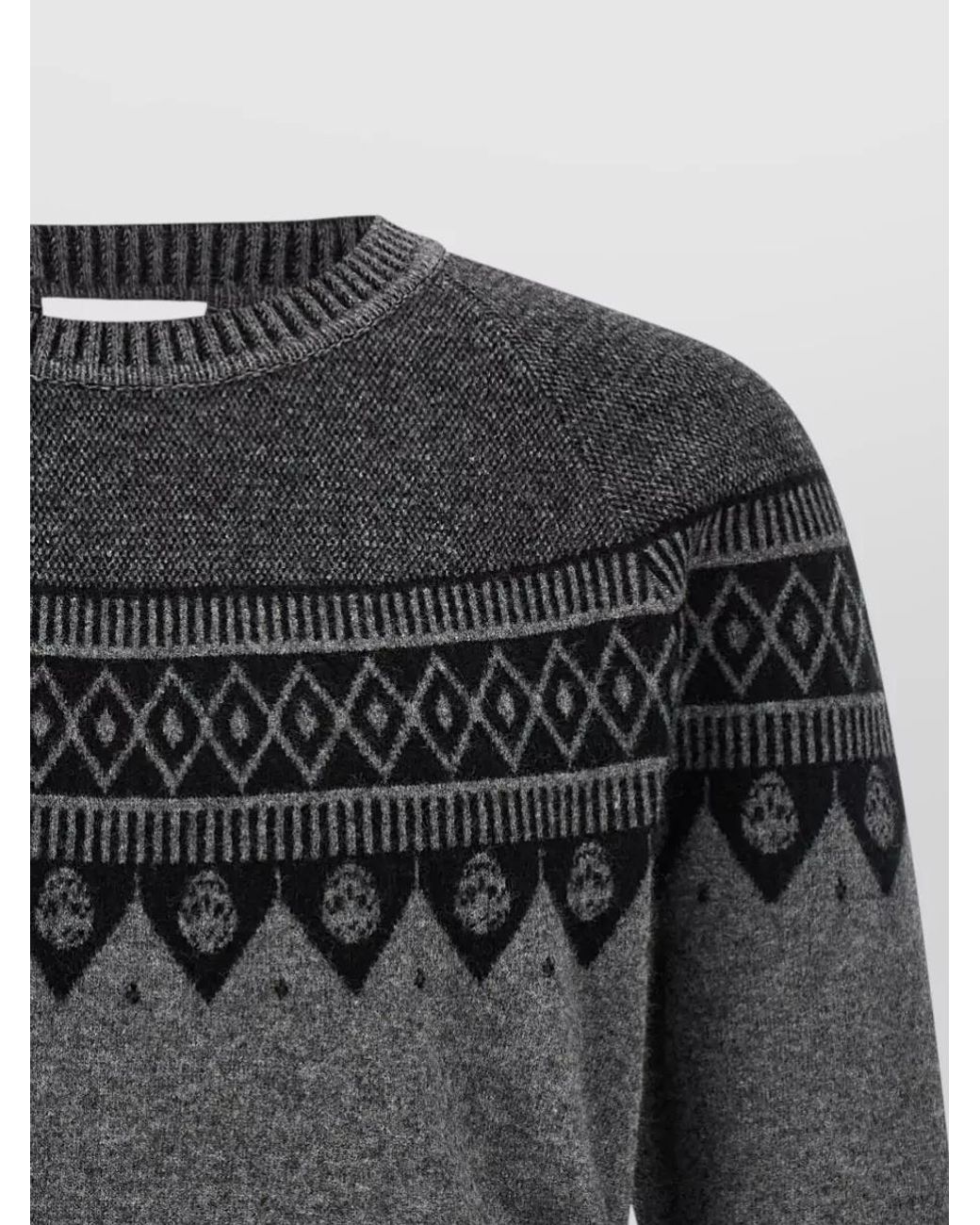 McQueen Gray Wool Sweater for men