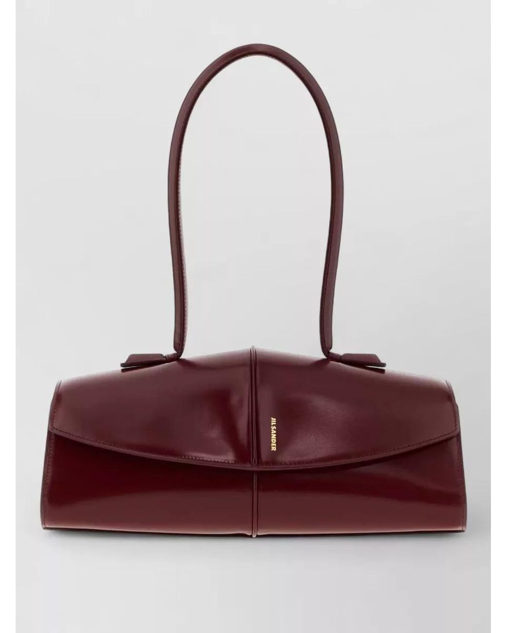 Jil Sander Red Leather Shoulder Bag