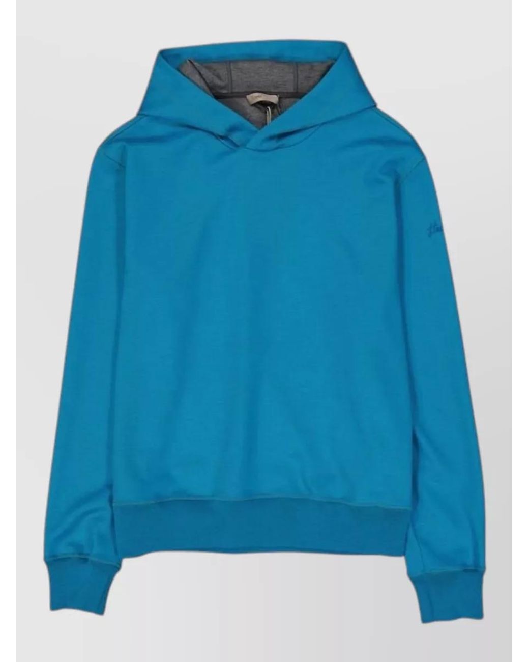 Herno Blue Polyester Hoodie for men