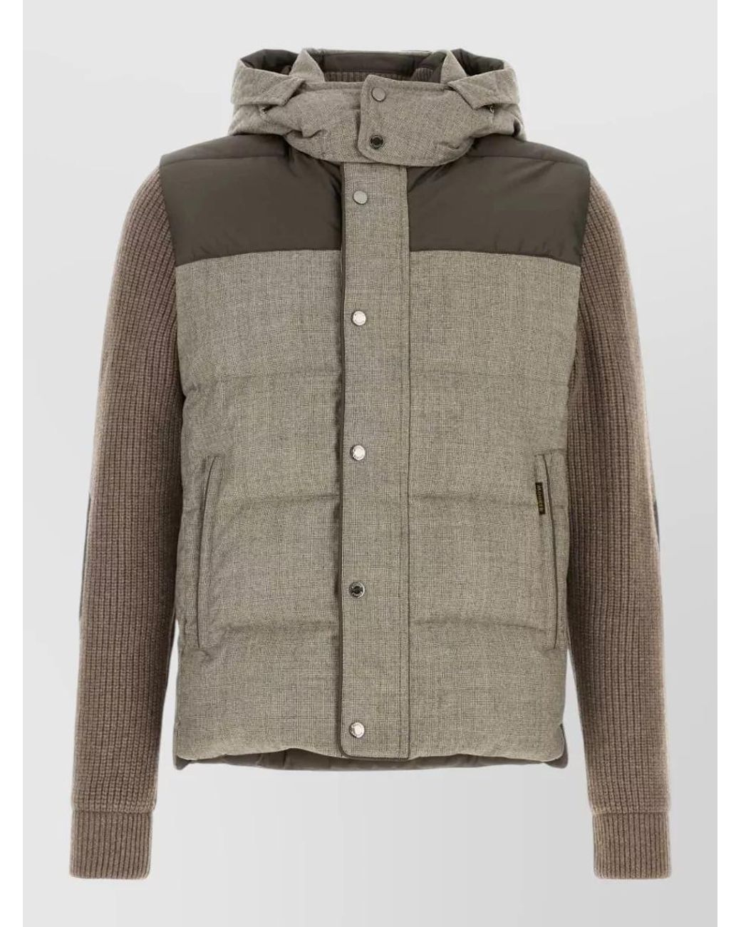Moorer Green Virgin Wool Down Puffer Jacket for men