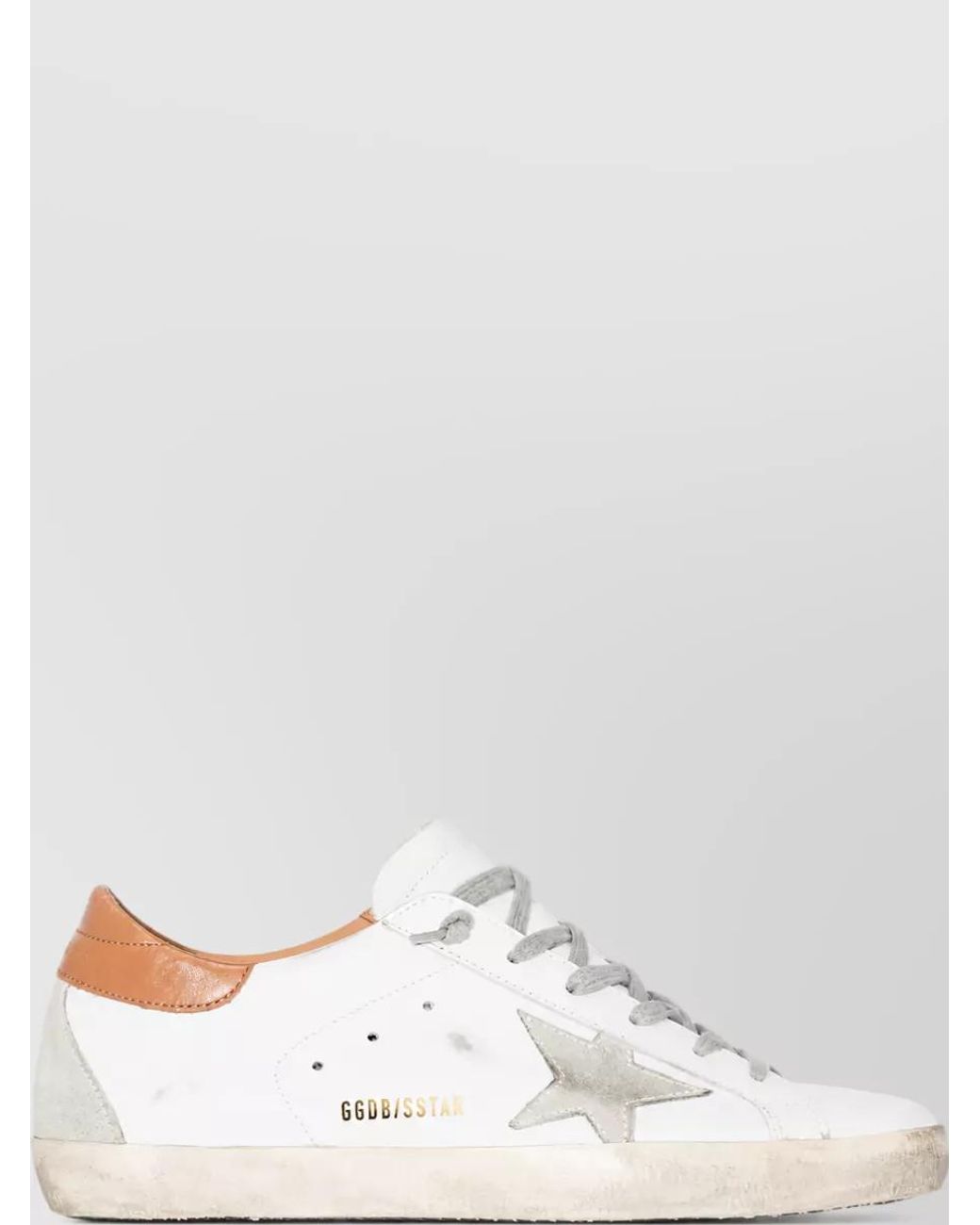 Golden Goose Deluxe Brand White Leather Lace-Up Sneakers